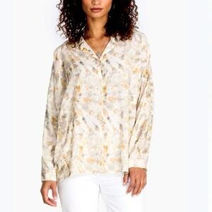 JOHNNY WAS Calme Relaxed Boxy Button-Up Blouse